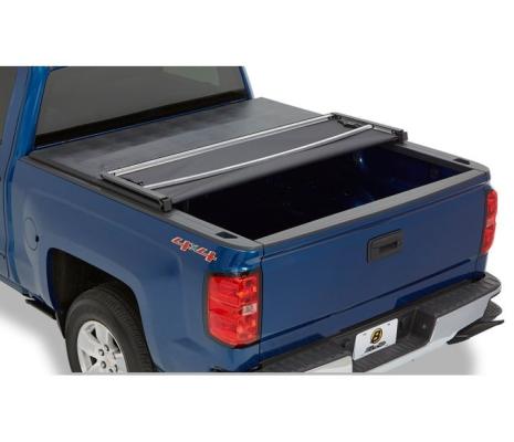 Soft Tri-Fold Tonneau Cover EZ-Fold For Nissan 2004-2024 Titan 6.5 Foot Black Tailgate Spoiler Not Included Bestop