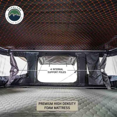 HD Bundu 2 - Hard Shell Pop Up Roof Top Tent, 2 Person, Grey Body and Black Rainfly Overland Vehicle Systems