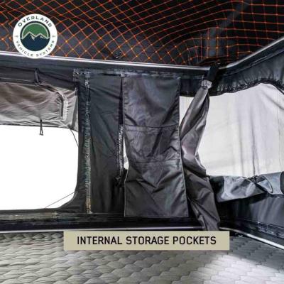 HD Bundu 2 - Hard Shell Pop Up Roof Top Tent, 2 Person, Grey Body and Black Rainfly Overland Vehicle Systems