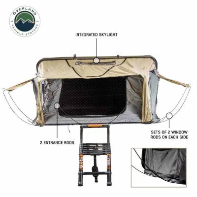 HD Bundu 2 - Hard Shell Roof Top Tent, 2 Person, Grey Body and Black Rainfly Overland Vehicle Systems