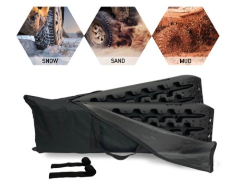 Recovery Ramps for 4WDs Gray/Black Universal + Storage Bag Overland Vehicle Systems