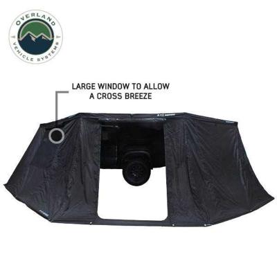 XD Nomadic 270 - Awning Wall 1 W/Black Out, Driver Side, Black Body, Black Trim W/Storage Bag Overland Vehicle Systems