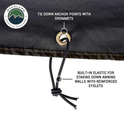 XD Nomadic 270 - Awning Wall 1 W/Black Out, Driver Side, Black Body, Black Trim W/Storage Bag Overland Vehicle Systems