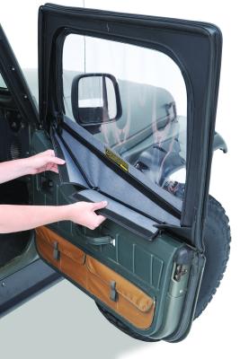 Jeep Fabric Door Skins For Jeep 1988-1995 Wrangler YJ Black Denim Pair Bestop