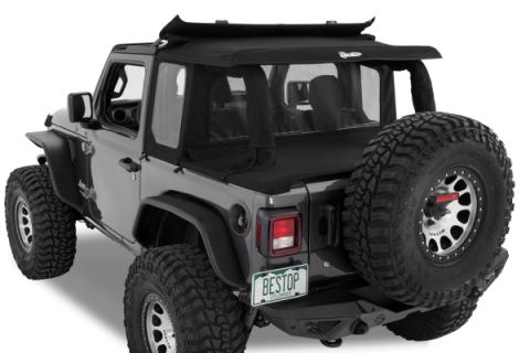 Jeep Wrangler Halftop Soft Tops For Jeep 2018-Current Wrangler JL 2 Door Black Diamond Bestop
