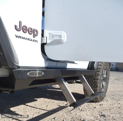 Jeep JL Side Step Sliders For 18-23 Wrangler JL 2 Door Models Set Rock Slide Engineering