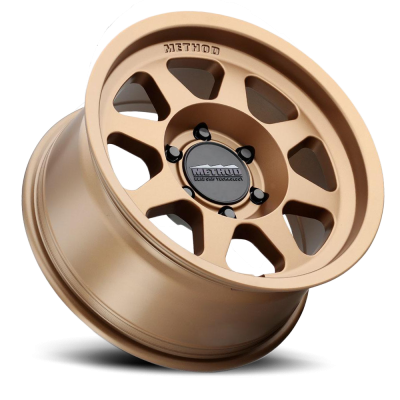 Aluminum Wheels 17x8.5 Bead Grip MR701 Bolt Pattern 6 On 135 Offset 0 Lip Size 1.81 Method Bronze BRZ Method