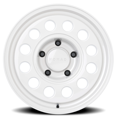 Aluminum Wheels 16x8 501SA Convoy Salt White 5 On 139.7 Bolt Pattern 106.5 Bore -10 Offset Nomad Wheels