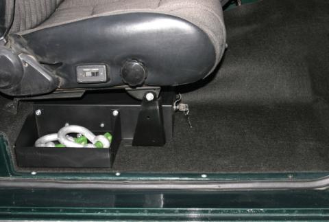 Front Passenger Side Underseat Drawer - 66-77 Bronco Black Tuffy Security Products