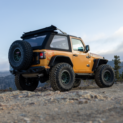 Jeep Wrangler Trektop Glide Slantback Soft Tops For Jeep 2018-Current Wrangler JL 2 Door Black Diamond Bestop