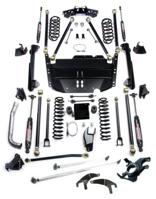 97-06 Jeep Wrangler TJ SWB 5 Inch Pro LCG Long Arm Suspension System, High Steer &amp; 9550 VSS Twin-Tube TeraFlex