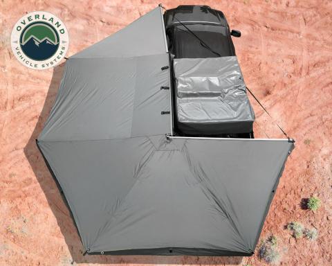 Freestanding 270 Degree Awnings For Mid - High Roofline Vans Driver side Overland Vehicle Systems