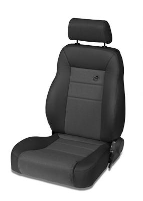 Jeep Seat Trailmax II Pro Front Driver Seat For Jeep 1976-1986 CJ7 Center Fabric Insert Black Denim Bestop