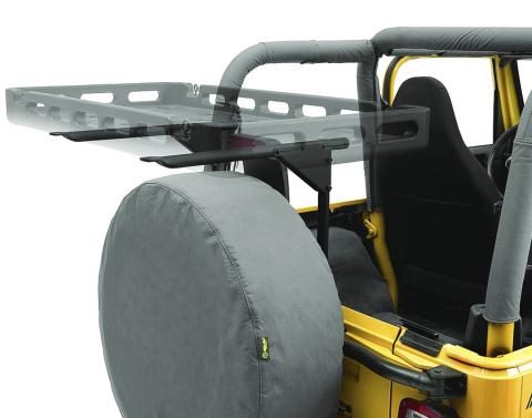 HighRock 4x4 Tailgate Rack Bracket Kit For Jeep 1987-1995 Wrangler YJ Black Bestop
