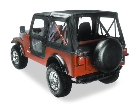 Replace-A-Top for OEM Hardware For Jeep 1976-1986 CJ7 Clear Black Crush Door Skins Included Bestop
