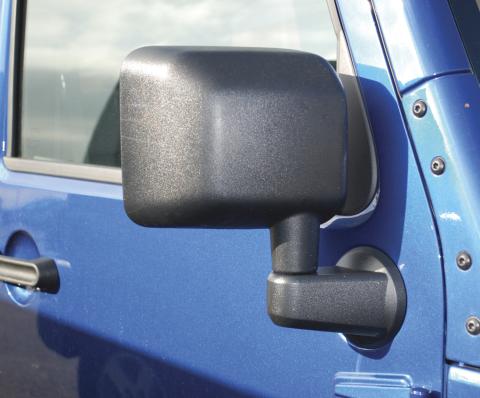 Jeep Mirror Replacement Set For Jeep 2007-2018 Wrangler JK Without Power Mirrors Black ABS Composite Bestop