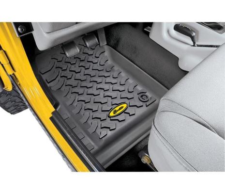 Jeep Wrangler Front Floor Mats For Jeep 1997-2006 Wrangler TJ Black Pair Bestop