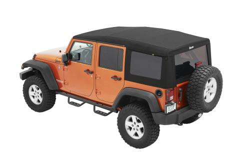Supertop Ultra Squareback Soft Top For Jeep 2007-2018 Wrangler JK 4 Door Black Bestop