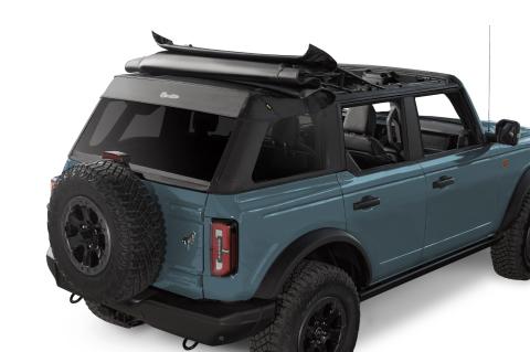 Trektop Slantback Soft Top For Ford 2021-2024 Bronco 4 Door No Raptor Black Diamond Premium Fabric Bestop