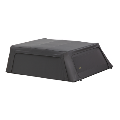 Supertop Truck Bed Cap 2 For Nissan 2005-2024 Frontier 5.0 Foot Black Diamond PVC Coated Sailcloth No Drill Bestop