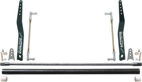 Antirock Sway Bar Kit Universal 36 Inch Bar 20 Inch Bent Steel Arms RockJock 4x4