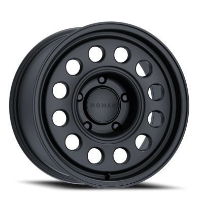 Aluminum Wheels 17x7.5 501SB Convoy Satin Black 5 On 130 Bolt Pattern 78.1 Bore 50 Offset Nomad Wheels