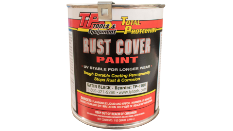 Total Protection Rust Cover Paint 1 US Quart - Satin Black Rust Buster Frameworks
