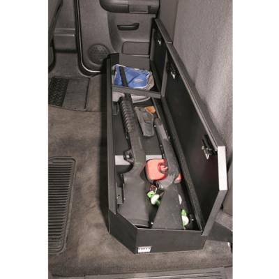 Rear Underseat Lockbox - 07-19 Silverado/Sierra 1500 19 Old Body Style} / 07-19 2500HD/3500HD w/ Crew Cab Full Length Black Tuffy Security Products