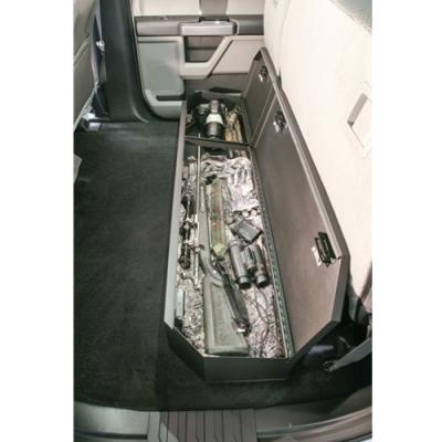 Rear Underseat Lockbox 15-22 F-150 17-22 F-250/350/450 Super Duty w/ Crew Cab w/o Floor Mounted Subwoofer Full Length Black Tuffy Security Products