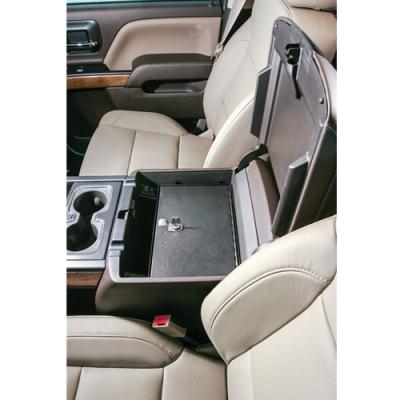 Console Safe - 14-19 Silverado/Sierra 1500 {19 Old Body Style} / 15-19 2500HD/3500HD / 15-20 Suburban/Tahoe/Yukon/Yukon XL w/ Flow-Thru Console Black Tuffy Security Products