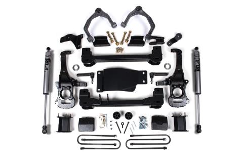 6 Inch Lift Kit For 2025 Silverado/Sierra 1500 Custom/LT/LTZ/PPV/RST/WT/Elevation/PRO/SLE/SLT 4WD 5 Inch Rear Block Spacer Front Fox 2.0 ADV Series Rear Shock Zone Offroad