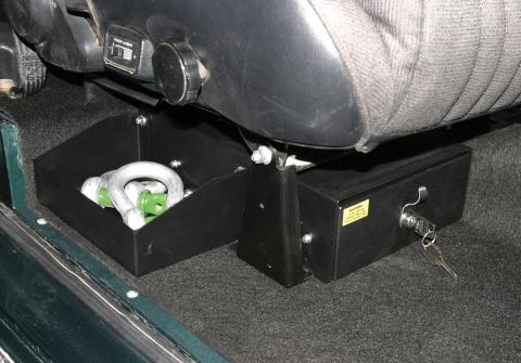 Front Passenger Side Underseat Drawer - 66-77 Bronco Black Tuffy Security Products