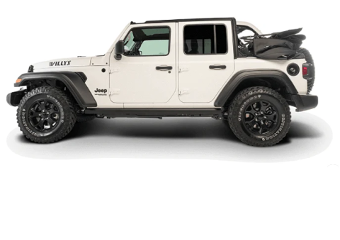Wrangler JK eTop Jeep For 07-18 Wrangler JK 4-Door Fastback Black eTop 