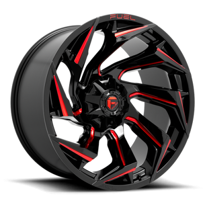 Aluminum Wheels 18X9 Reaction D755 5 On 114.3/5 On 127 Gloss Black Milled Red Tint 78.1 Bore 1 Offset Fuel Off Road Wheels