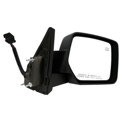 Right Power, Heated, Manual Folding Mirror for 2007-15 Jeep MK Patriot, Black Crown Automotive