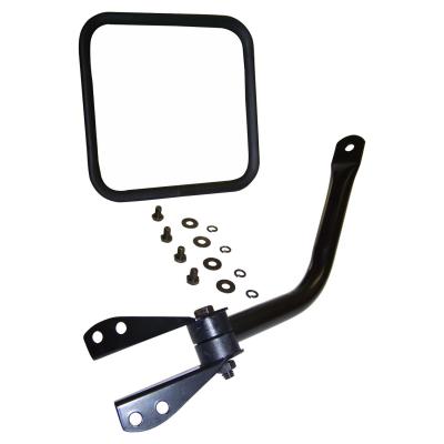 Left Black Arm & Mirror Kit for 1955-1995 CJ-5, CJ-6, CJ-7, CJ-8 & YJ Wrangler Crown Automotive