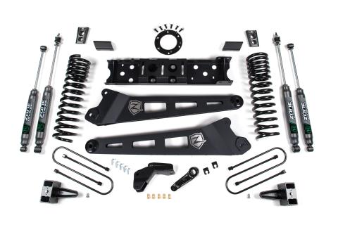 19-24 RAM 3500 4 Inch Radius Arm Gas 2 Inch Rear Block Without Overload Adventure Shocks Zone Offroad