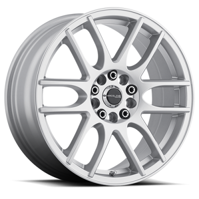 Aluminum Wheels 15x7 Mystique 141S Gloss Silver 40 Offset 4 on 100/4 on 108 Bolt Pattern 72.62 Bore Raceline