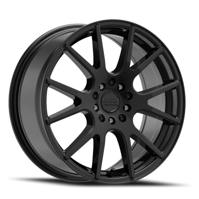 Aluminum Wheels 18x8 Intake 147B Black 40 Offset 5 on 100/5 on 114.3 Bolt Pattern 72.62 Bore Raceline