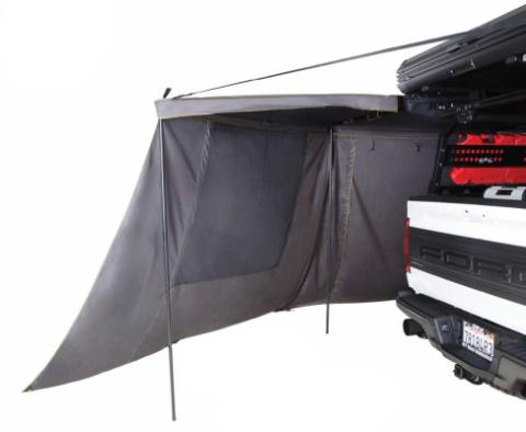 HD Nomadic 180 - LTE Awning Wall, Universal, Grey Body, Green Trim W/Storage Bag Overland Vehicle Systems