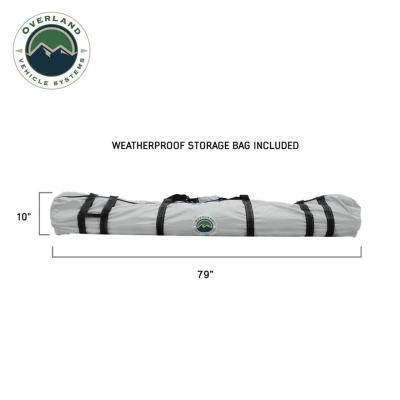 LD P.S.T. - Portable Safari Ground Tent Large, Grey Body and Grey Trim Overland Vehicle Systems