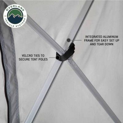 LD P.S.T. - Portable Safari Ground Tent Large, Grey Body and Grey Trim Overland Vehicle Systems