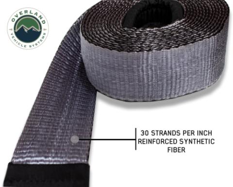 Tree Saver Tow Strap 40,000 lb. Gray With Storage Bag Overland Vehicle Systems