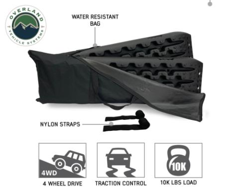 Recovery Ramps for 4WDs Gray/Black Universal + Storage Bag Overland Vehicle Systems