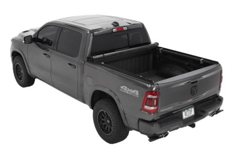 EZ-Roll Soft Tonneau Cover For Ram 2019-2024 1500 5.7 Foot Black Tailgate Spoiler Not Included Bestop