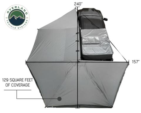 Nomadic Awning 270 Degree - Driver Side Dark Gray Overland Vehicle Systems
