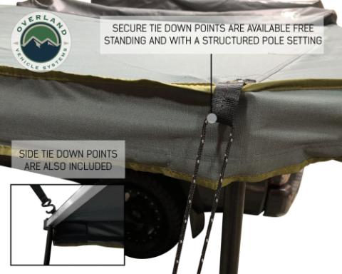 Nomadic Awning 270 Degree - Driver Side Dark Gray Overland Vehicle Systems