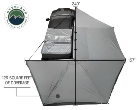 Nomadic Awning 270 Awning with Walls Passenger Overland Vehicle Systems