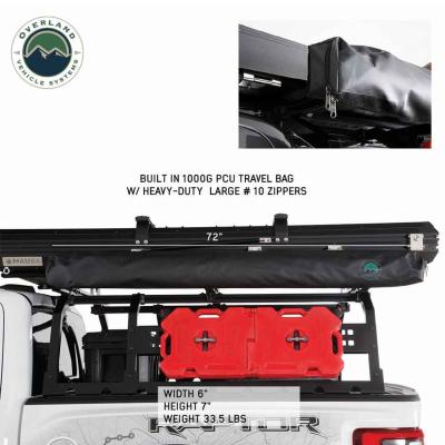 HD Nomadic 180 LTE - Awning, Grey Body, Green Trim and Black Travel Cover Overland Vehicle Systems
