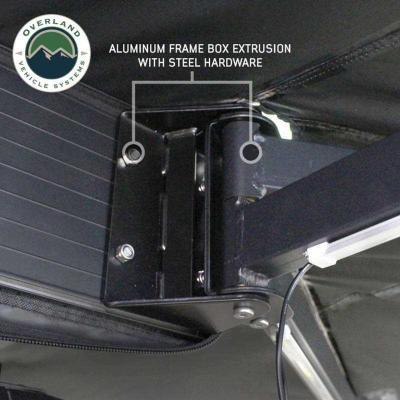 XD Nomadic 270 - Awning W/Lights and Black Out , Driver Side, Black Body, Black Trim and Black Travel Cover Overland Vehicle Systems